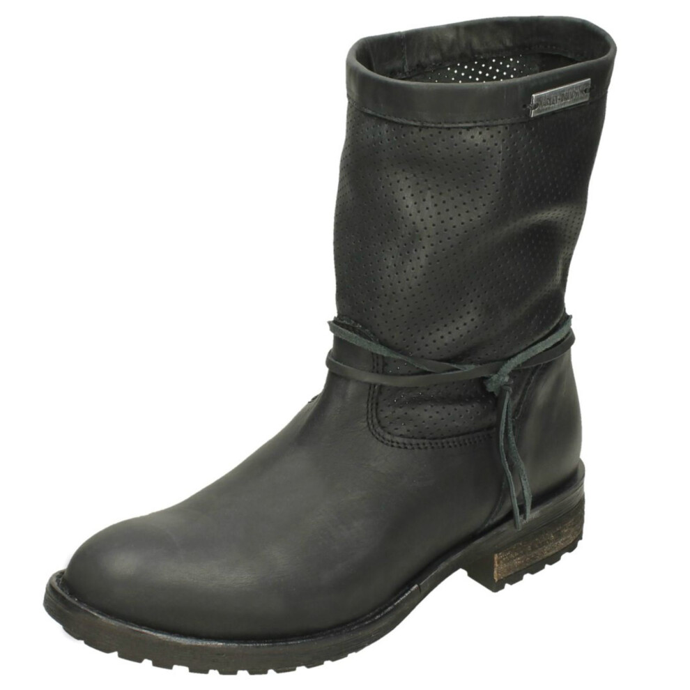 (UK 3.5, Black) Ladies Harley Davidson Mid Calf Boot Sicilia D83972 - W Fit