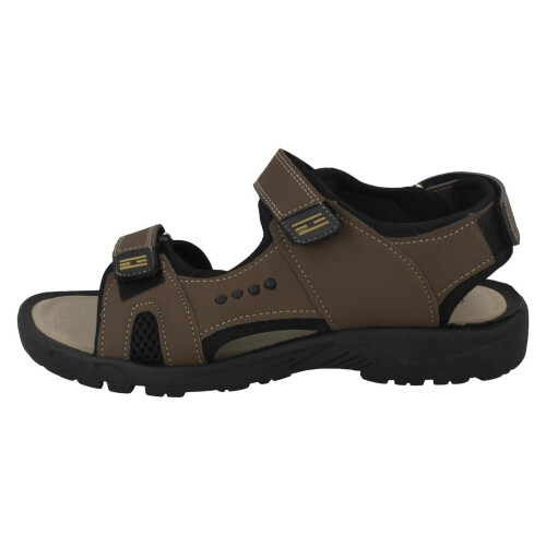 (UK 11, Brown) Mens Moza-X Adjustable Strapped Sandals B217040 1