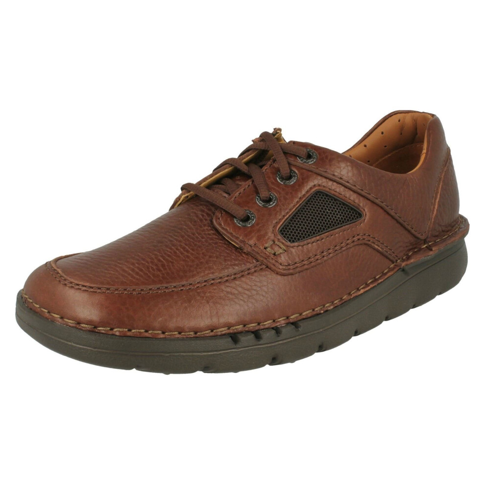 (UK 6, Brown) Mens Clarks Casual Lace Up Sporty Shoes Unnature Time - H Fit