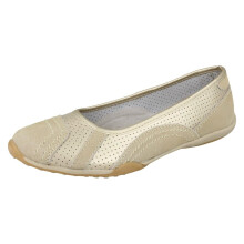 (UK 6, Gold) Ladies Down To Earth Flat Ballerina Shoes