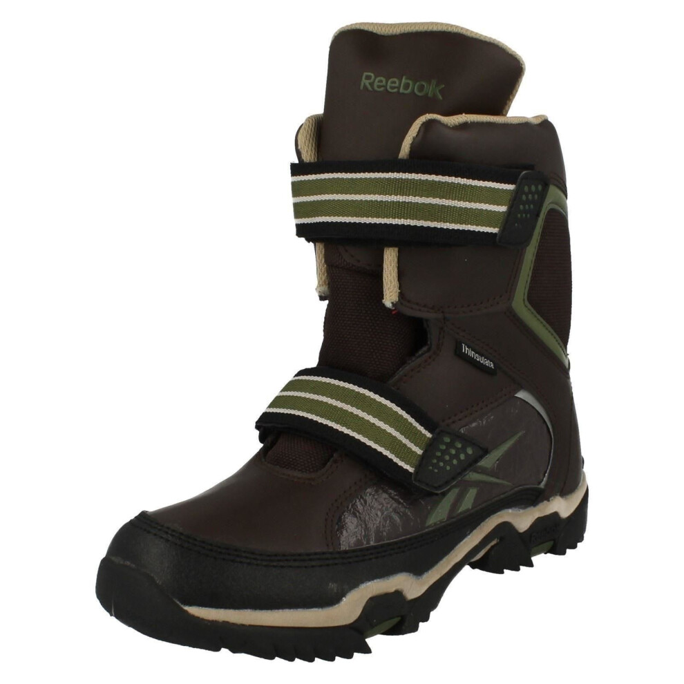 (UK 6, Earth/Super Neutral/Moss (Brown)) Ladies Reebok Strap Snow Boots Canyon Aro