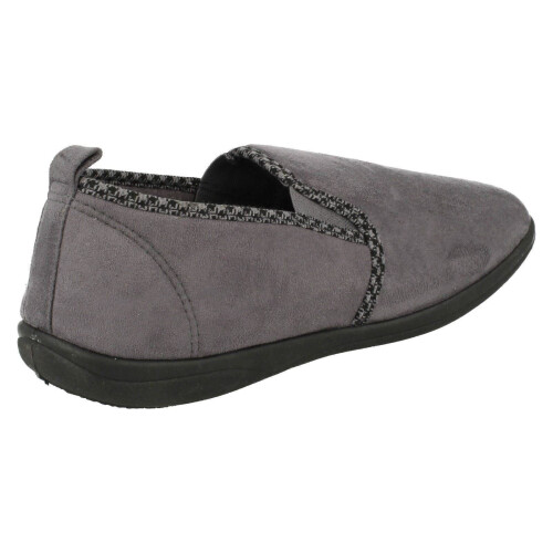 Padders (UK 7, Grey) Mens Padders Memory Foam Full Slippers Lewis 2