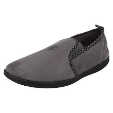 (UK 12, Grey) Mens Padders Memory Foam Full Slippers Lewis
