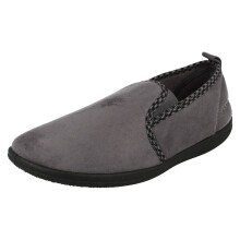 (UK 7, Grey) Mens Padders Memory Foam Full Slippers Lewis