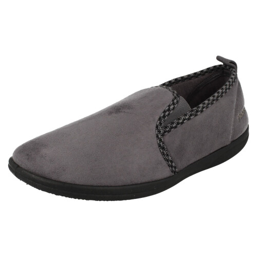 Padders (UK 7, Grey) Mens Padders Memory Foam Full Slippers Lewis