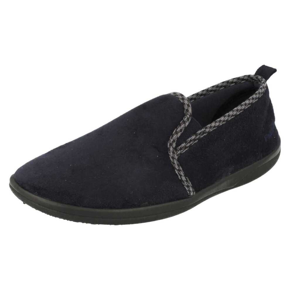 Padders (Uk 11, Navy (Blue)) Mens Memory Foam Full Slippers Lewis