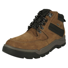 (UK 7, Dark Brown (Brown)) Mens Clarks Casual Lace Up Boots Un Atlas Up GTX - G Fit