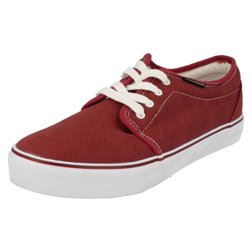 (UK 8, Plum (Red)) Mens Lambretta Casual Shoes WDY006