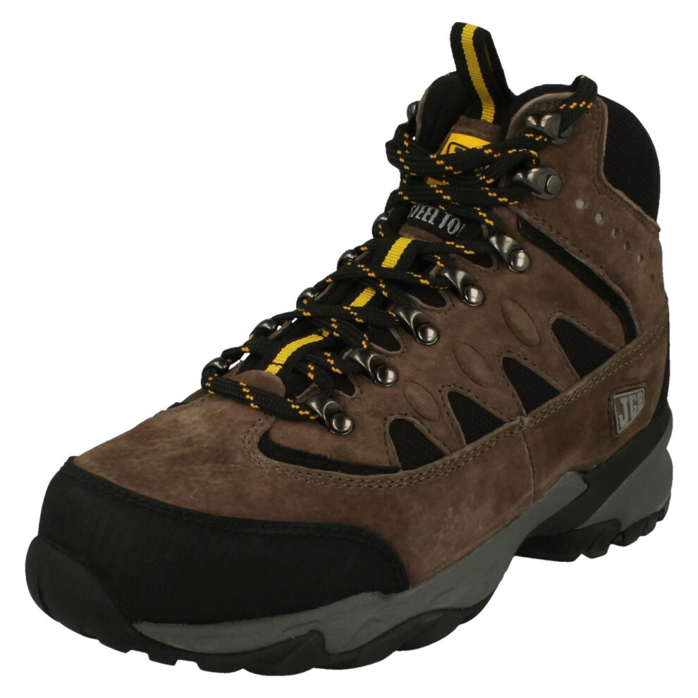 Mens JCB Waterproof Lace Up Work Boots Trekker High - Gunsmoke Suede - UK Size 6 - EU Size 39 - US Size 7