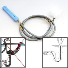 1m Sink Unblocker Rod - Hair Removal Tool for Sinks, Baths & Showers | Large Head, Flexible Steel, No Chemicals