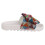 (UK 7, White Multi (White)) Ladies Spot On Multi Twist Bow Sliders 6