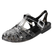 (UK 5, Black) Ladies Spot On Closed Toe Jelly Shoes