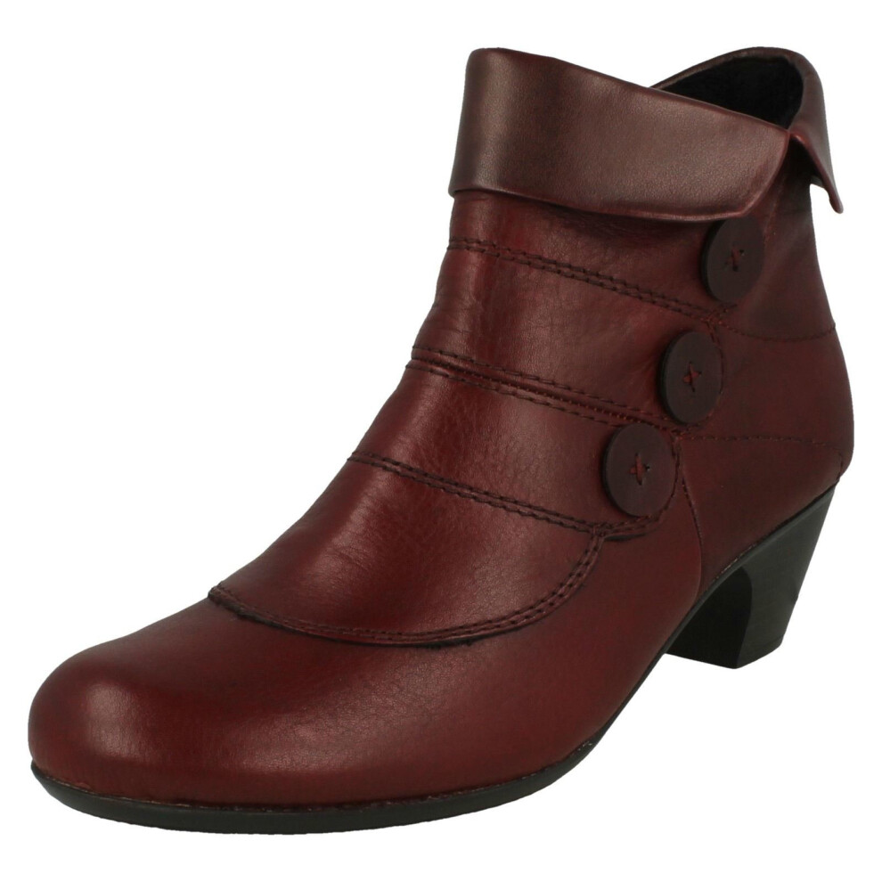 (UK 3.5, Red) Ladies Rieker Ankle Boots 70562