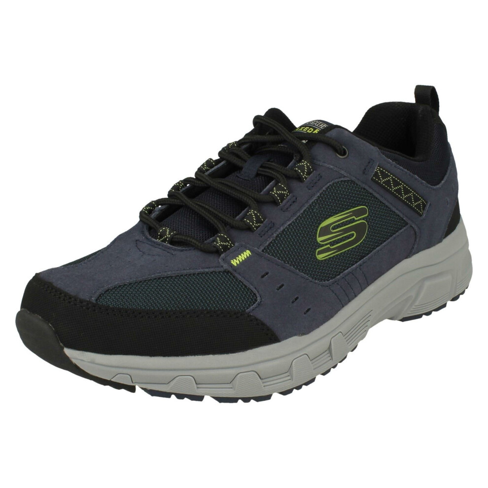 Ben Sherman (Blue, Uk 7) Mens Skechers Lace Up Trainer Oak Canyon 51893 - Chocolate/Black Leather - Uk Size 7 - Eu Size 41 - Us Size 8