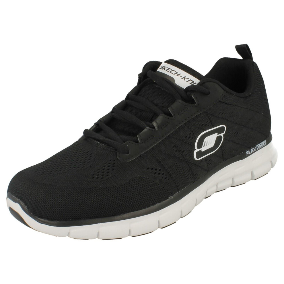 Mens Skechers Sport with Memory Foam Trainers Power Switch 51188 - Black/White Textile - UK Size 6 - EU Size 39.5 - US Size 9