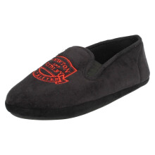 (UK 6, Black) Mens Silent Night Coronation Street Slippers Newton Ridley