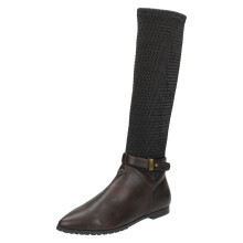 (UK 6, Brown) Ladies Spot On Knee High Boots