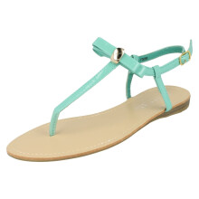 (UK 6, Green) Ladies Spot On Open Toe Sandals