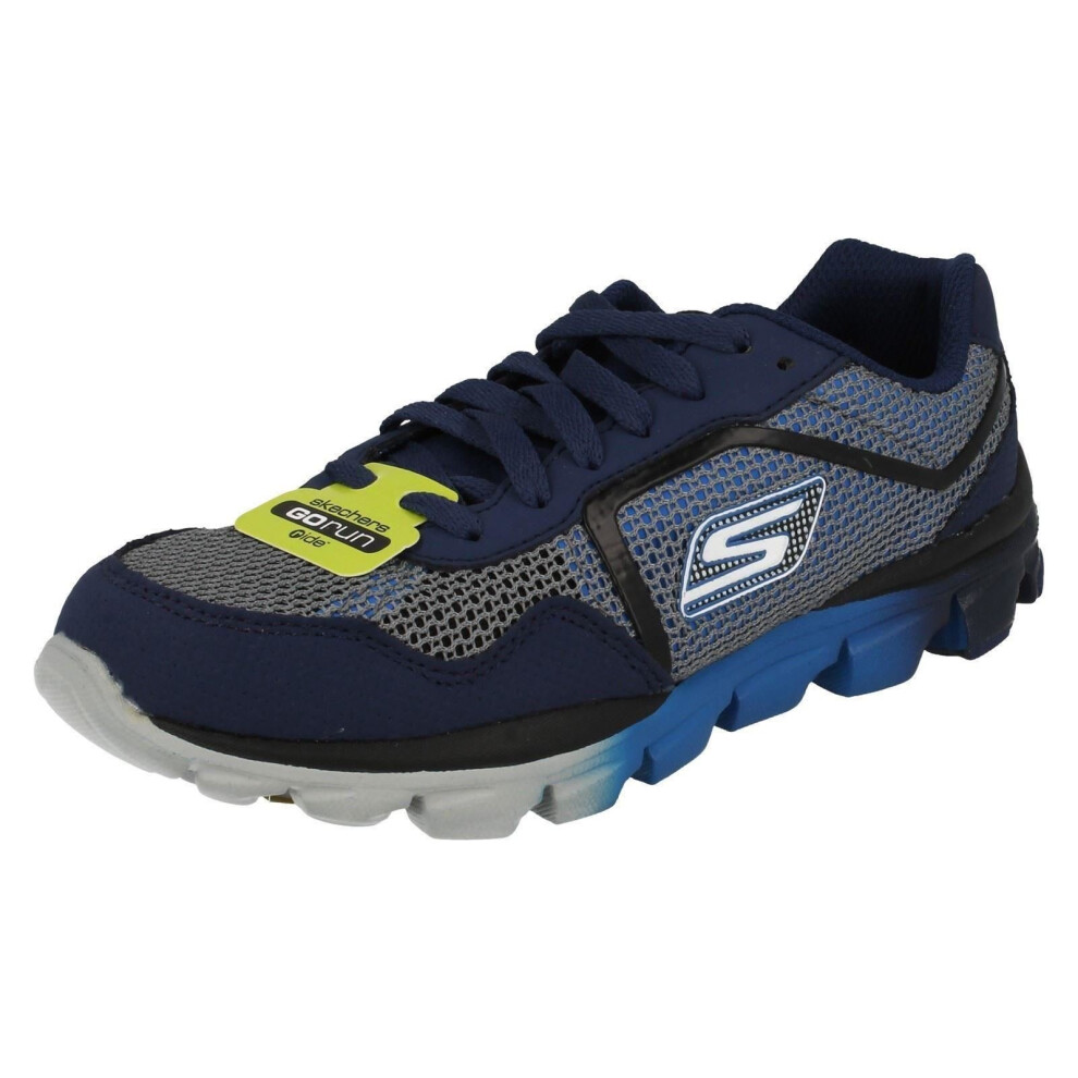 (UK 12 Child, Navy/Blue (Blue)) Boys Skechers Go Run Ride Trainers Supreme 95672