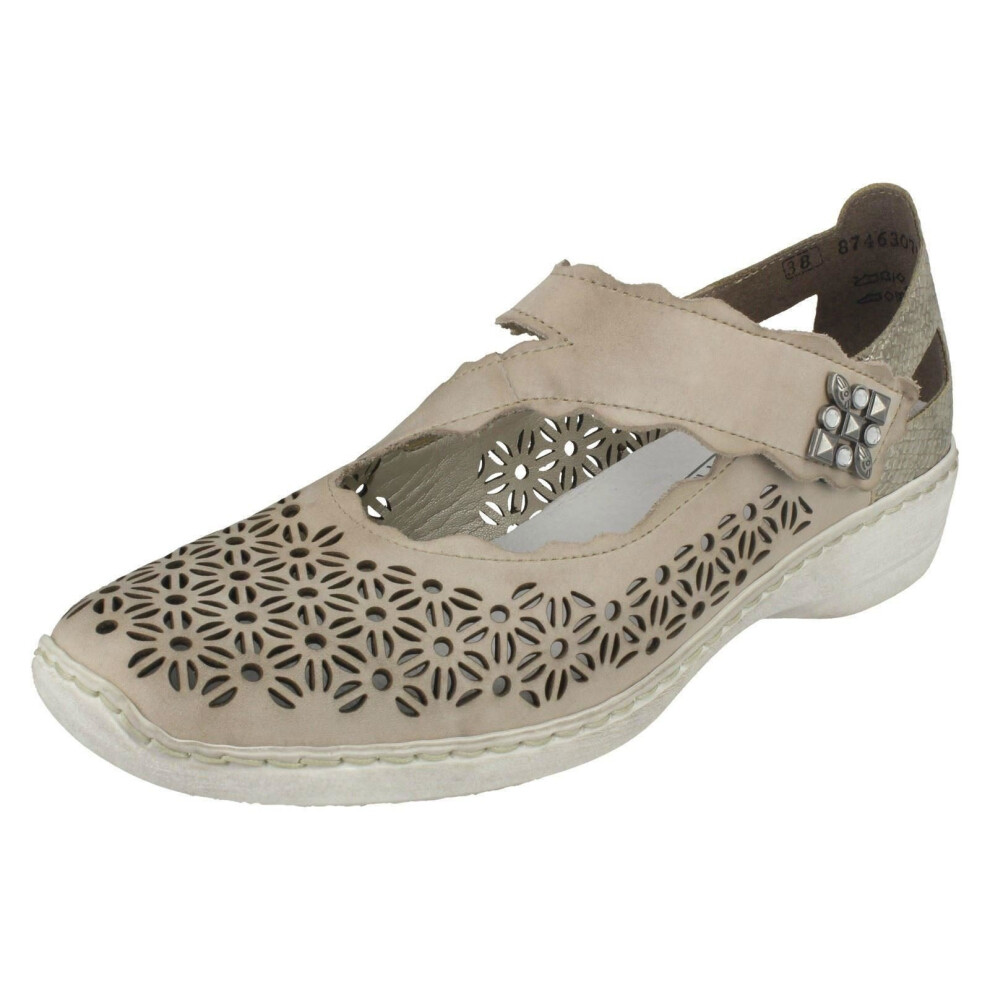 (UK 5, Grey) Ladies Rieker Casual Shoes 413G4