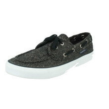 (UK 12, Black) Mens Canvas Shoe Style 0183244