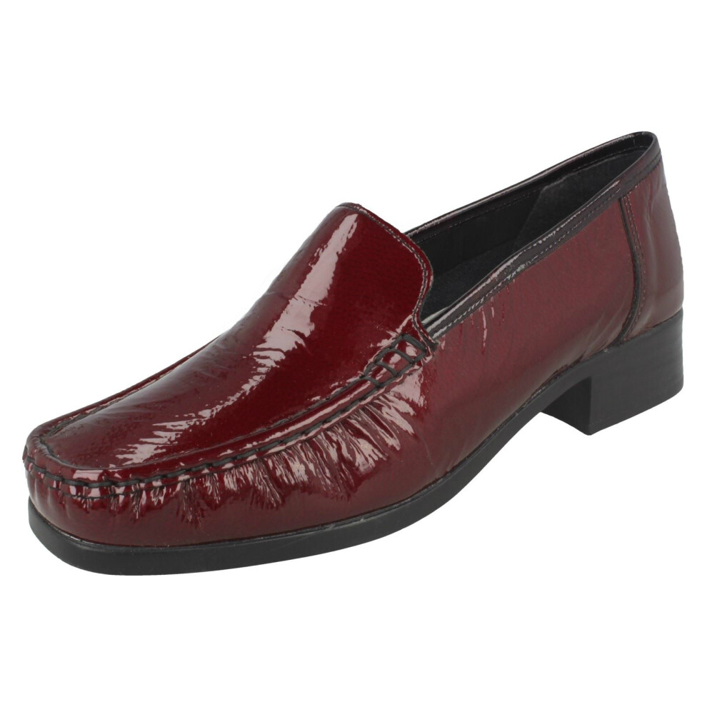 Ladies Rieker Smart Loafer Shoes 42062 - Red Synthetic - UK Size 7 - EU Size 40.5 - US Size 9