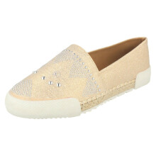 (UK 4, Rose Gold (Gold)) Ladies Savannah Rope Edge Espadrilles