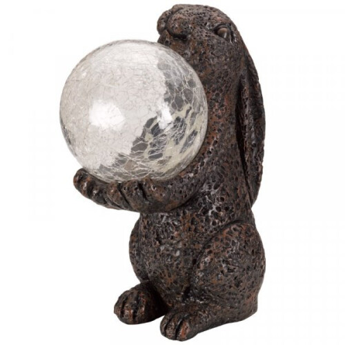 Solar Garden Magic Hare / Rabbit holding Colour Changing LED Ball Light 2
