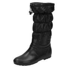 (UK 7, Black) Ladies Spot On Slouch Leg Wellington Boots