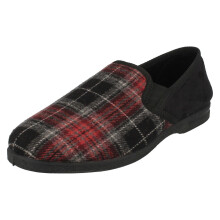 (UK 11, Bordo (Red)) Mens Spot On Slippers