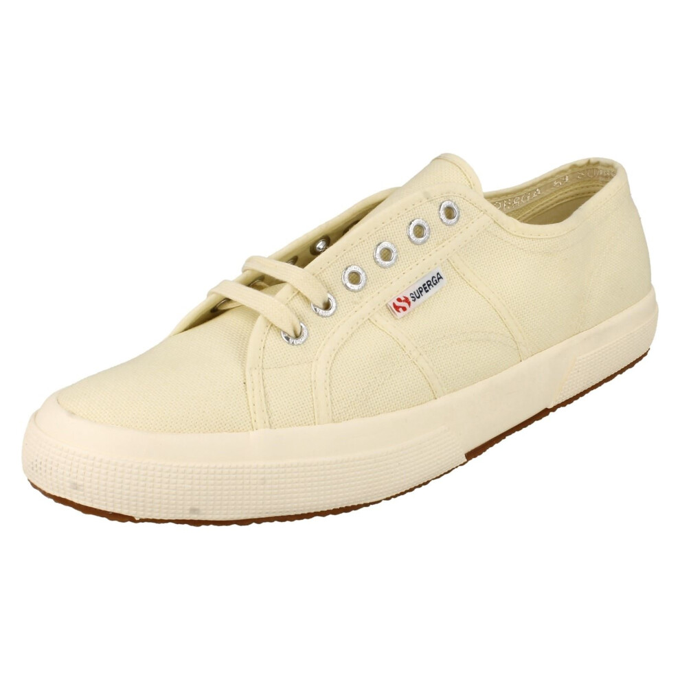 (UK 12.5, Beige) Mens Superga Casual Pumps 2750 Cotu Classic