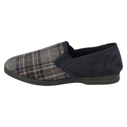 (UK 7, Navy (Blue)) Mens Spot On Slippers 2