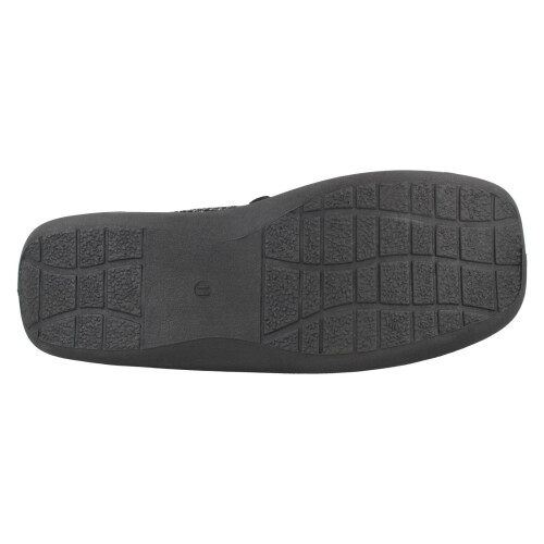 (UK 7, Black) Mens Spot On Chequered Full Slipper 2