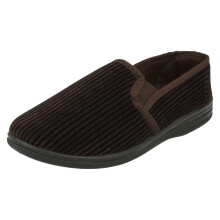 (UK 6, Brown) Mens Spot On Quality Slippers