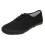(UK 6, Black) Mens Spot On Flat Casual Plimsolls 1