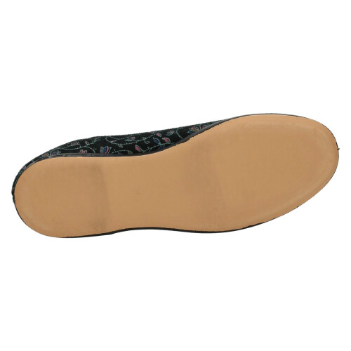 (UK 5, Black) Womens Spot On Velcro Bootee Slippers 1