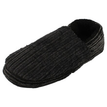 (UK 7, Black) Mens Spot On Casual Slipper Shoes