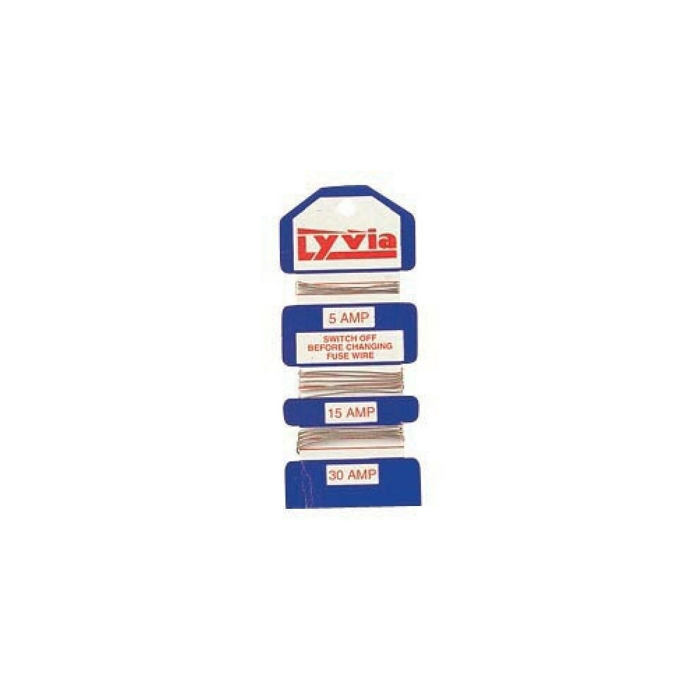 Card Of Assorted Consumer Fuse Wire - 5, 15 & 30 Amp 5012992010955