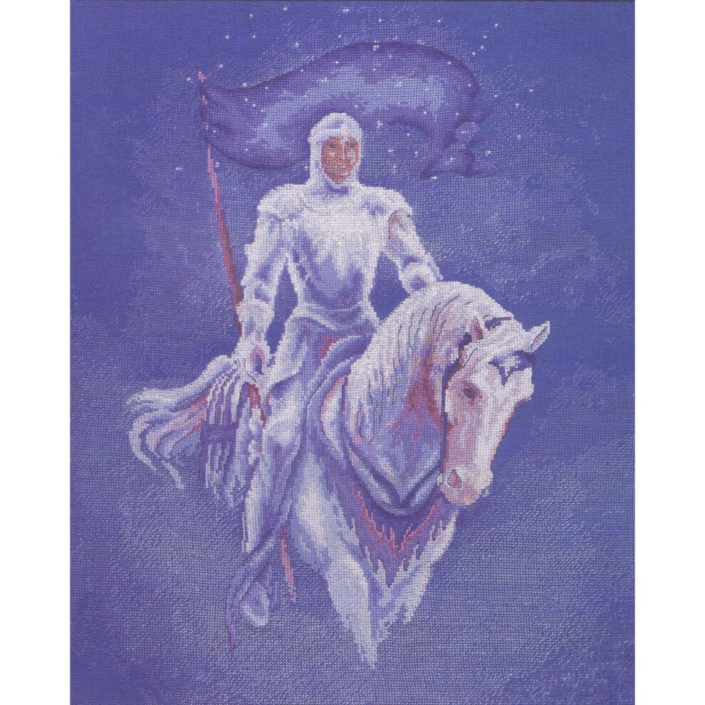 Dmc Sir Galahad (Mounted Knight In Armour) Cross Stitch Kit - 14" X 17"
