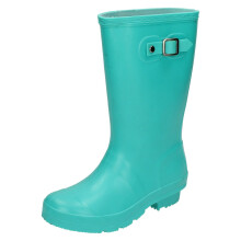 (UK 10 Child, Turquoise (Blue)) Girls Spot On Wellington Boots
