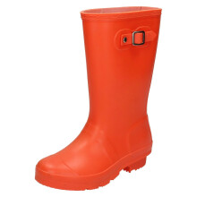 (UK 2 Child, Orange) Girls Spot On Wellington Boots