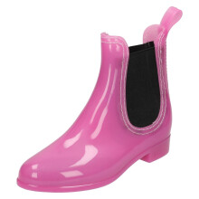 (UK 12 Child, Pink) Girls Spot On Ankle Wellington Boots
