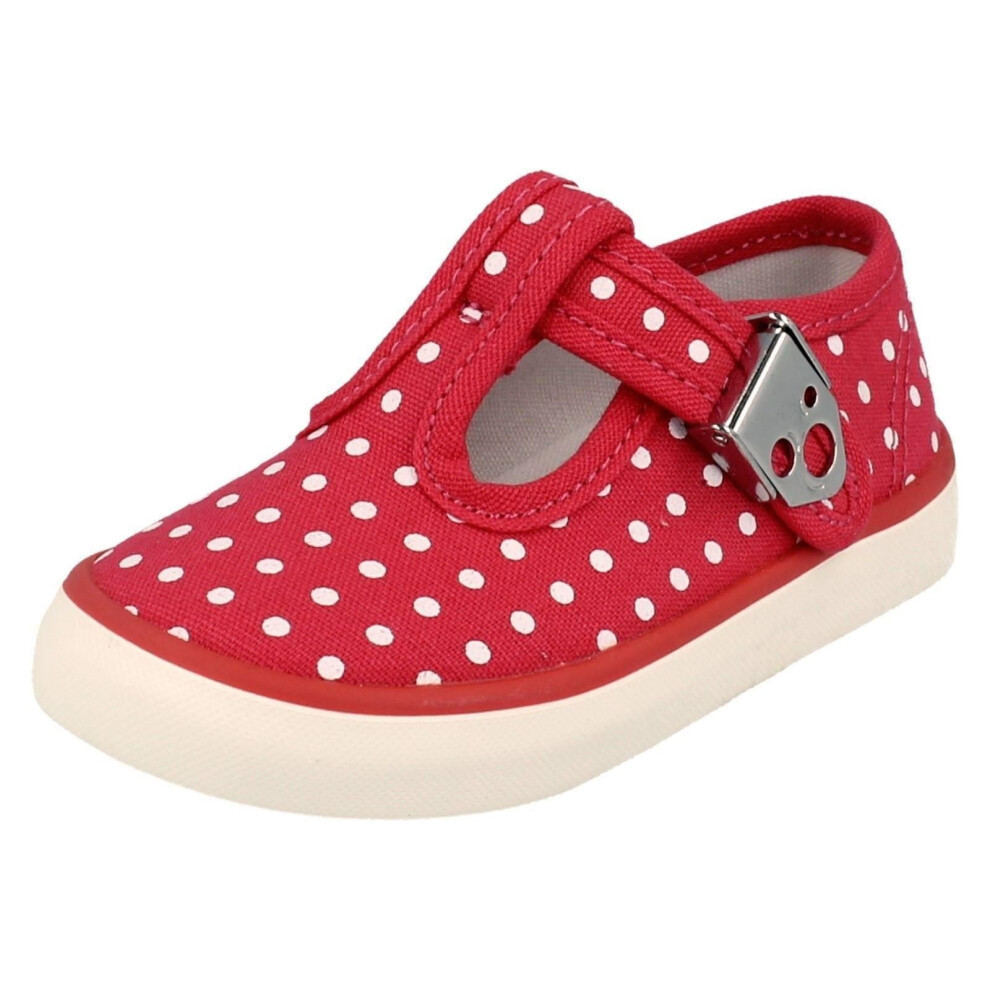 (UK 5 Infant, Pink) Girls Startrite Canvas Shoes Jitterbug - F Fit