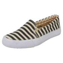 (UK 3 Child, Navy/White (Blue)) Girls Spot On Canvas Flats