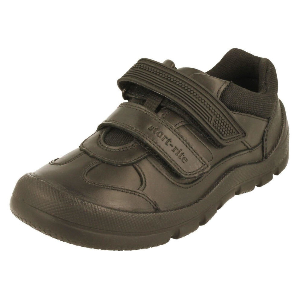 Boys Start Rite School Shoes SR Warrior - Black Leather - UK Size 1.5F - EU Size 33.5 - US Size 2.5-image-OPC-PXXYMM-NEW