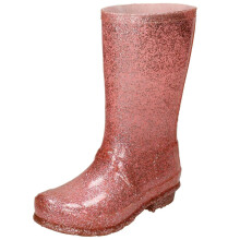 (UK 13 Child, Rose (Pink)) Girls Spot On Glitter Wellingtons X1253#C
