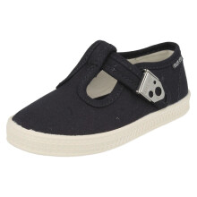 (UK 9.5 Child, Navy (Blue)) Infant Childrens Boys/Girls Startrite Machine Washable Pumps Wells - F Fit