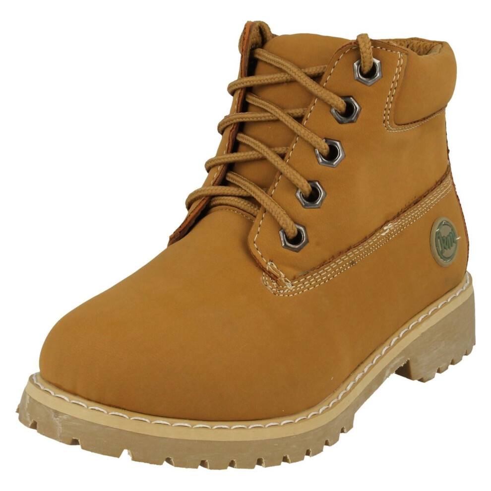 (UK 13 Child, Honey (Brown)) Boys Spot On Ankle Boots