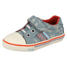 (UK 12.5 Child, Blue) Boys Startrite Canvas Pumps Skate Park - F Fit