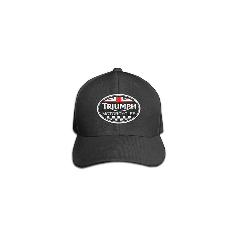 Unisex Adult Triumph Logo Black Solid Caps/Snapback Hats/Baseball